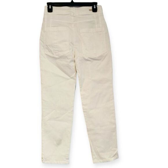 Pilcro and the Letterpress White Distressed Hi Waist Double Button Jeans Size 26 - Picture 2 of 5